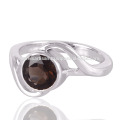 Smoky Quartz 925 Sterling Silver Fancy Ring